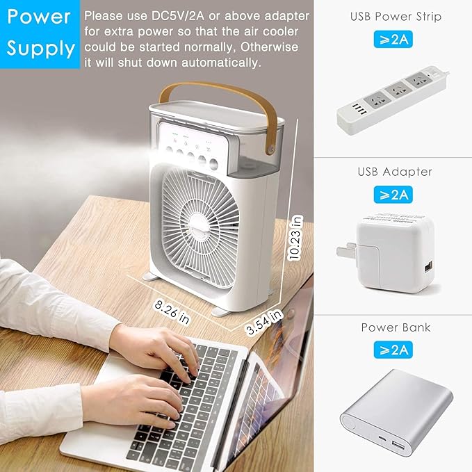 Mini USB Electric Fan And Humidifier