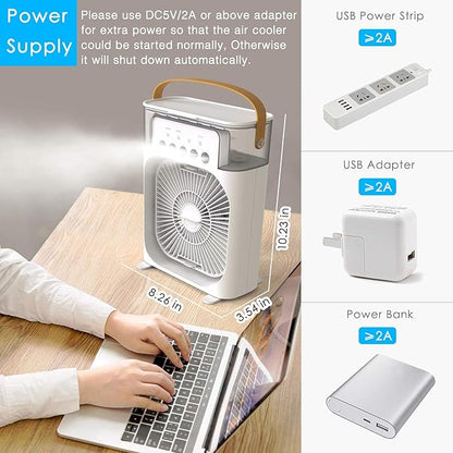 Mini USB Electric Fan And Humidifier