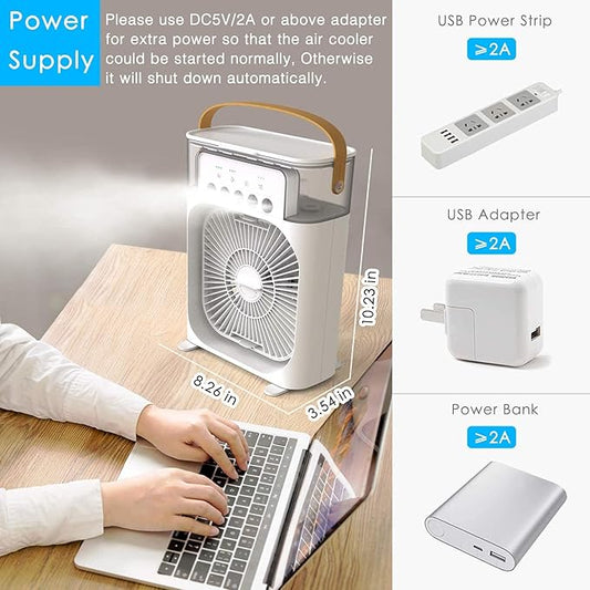 Mini USB Electric Fan And Humidifier
